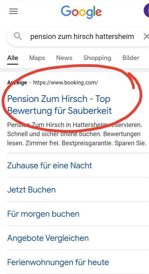 Hotel-Pension Zum Hirsch Hattersheim am Main Buitenkant foto